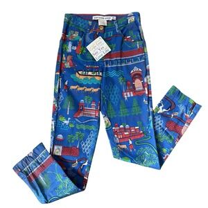 Gretchen Scott New Vibrant Colorful Patterned Pants Womens XS